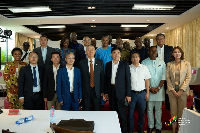 Chinese investors pictured with officials from the 24-Hour Economy Secretariat