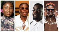 L-R: MC Yaa Yeboah, Stonebwoy, Sarkodie and Shatta Wale