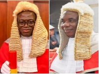 Yonny Kulendi and the retired Justice of the Supreme Court, Jones Dotse