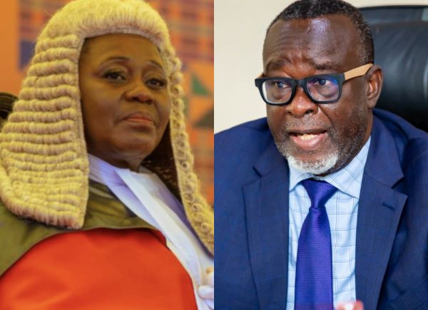 Gertrude Sackey Torkornoo (L) is seeking an application to block Baffoe-Bonnie's (R) appointment