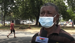 An individual speaking to GhanaWeb TV