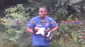 The baby was fortunately found by personnel of the Ghana Ambulance Service