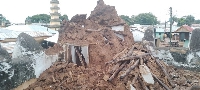 The collapsed Bole Mosque