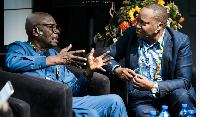 Dr Ishmael Yamson, the Board Chairman of MTN Ghana (L)