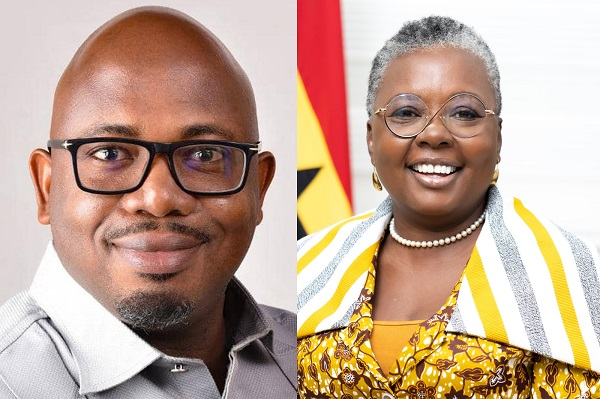 NPFS Administrator, Ebow Mensah and Minister for Fisheries and Aquaculture, Emelia Arthur