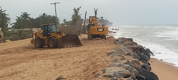 Photo of costal defence program ongoing