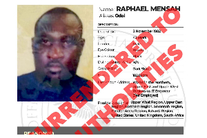 Rapheal Mensah has been granted bail of GH¢100,000