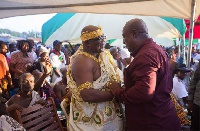 President John Mahama meets Chief of Jasikan on campaign tour of Northern Volta