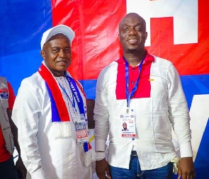 NPP Chairman, Stephen Ntim (left) with General Secretary Justin Kodua Frimpong