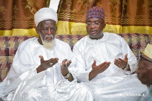 Dr Mahamudu Bawumiam with Sheikh Dr Osman Nuhu Sharabutu