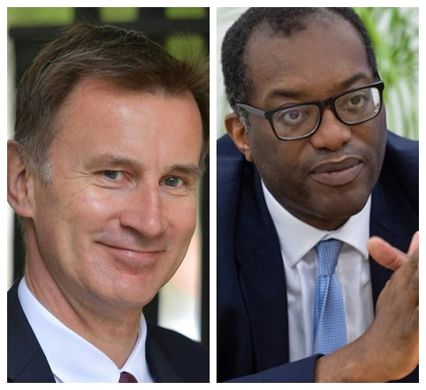 Jeremy Hunt (Left) and Kwasi Kwarteng (Right)