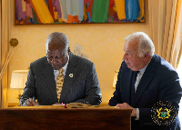 President Mahama had a meeting with President of the French Senate, Gerard Larcher