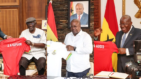 L-R: John Agyekum Kufour, John Dramani Mahama and Nana Addo Dankwa Akufo-Addo