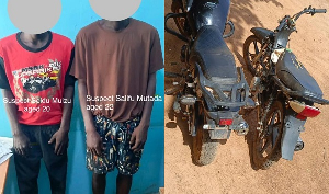 The suspects were identified as Seidu Muizu, 20 and Salifu Mutala, 22
