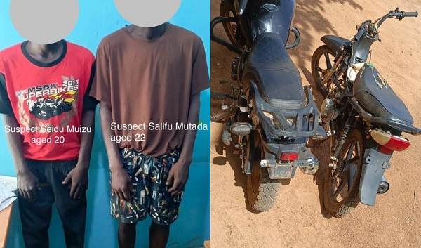 The suspects were identified as Seidu Muizu, 20 and Salifu Mutala, 22