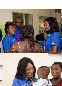Some employees and partners of Samsung Electronics Ghana at the Koforidua Regional Hospital