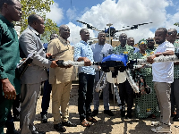 One of the drones presented by the Minister of Food and Agriculture, Eric Opoku