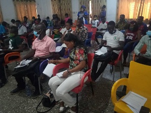 An image of the youth groups at the programme in Bolgatanga