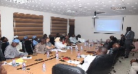 The Nigerien delegation with some officials of Takoradi Port in a meeting