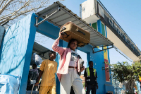 Students leave the Cheikh Anta Diop University following the death of a student