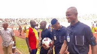 The referee team for the Hearts vs Kotoko game on Sunday