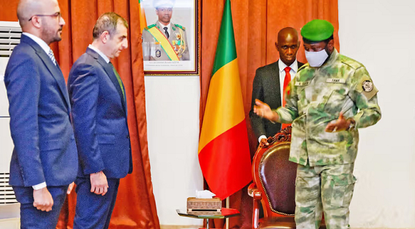 Haluk Bayraktar (L-2), general manager of Baykar, attends the