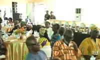 Senior citizens at luncheon