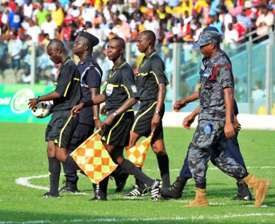 This comes after referee Nuhu was hit with a stone in the game between Elmina Sharks and Medeama