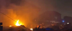 Over 100 wooden structures and metal containers gutted by fire at Kumasi
