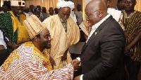 President Akufo-Addo with some delegates from the Abudu Royal family