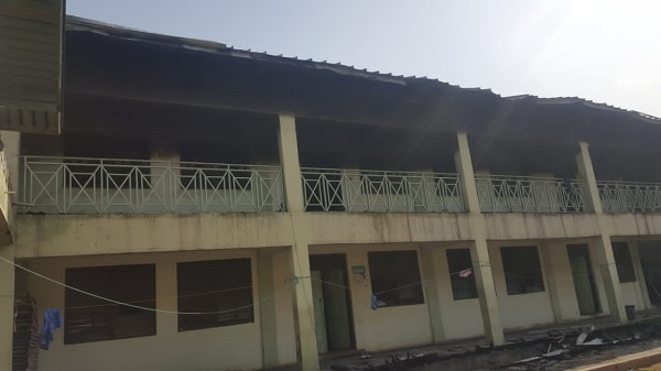 Some of the students complained their belongings were consumed by the fire