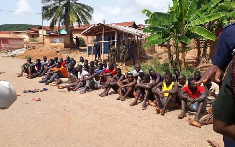 GAF rounded up the entire town of Diaso in Denkyira Obuasi