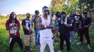 Shatta Wale and a number of his fans at Nima