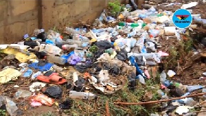 There was rubbish lying on the side of the streets at Alajo