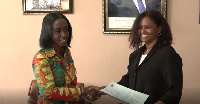 CEO of FDA, Delese Mimi Darko (L) and WFP Country Director to Ghana, Rukia Yacoub