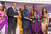Oswal Investments Group recieved the award in the presence of the Ga Mantse and Kwame Agbodza