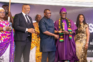 Oswal Investments Group recieved the award in the presence of the Ga Mantse and Kwame Agbodza