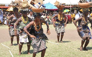 File photo of Ewe women digging traditional dance