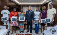 Ablakwa with the benefitiaries