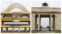 The Black Star Gate and the Independence arch are symbols of freedom