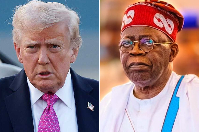 Donald Trump's new warning is to the people of Nigeria, led by Bola Tinubu (R)