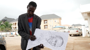 Di 'First class graduate' turn street artist wey fit draw you in five minutes