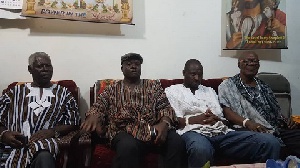 Ellias Adjetey with the other elders of the  Mankralo Stool