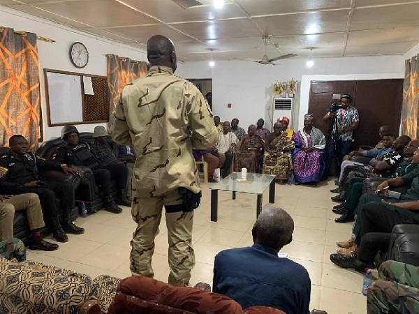 The visit is part of the government’s efforts to restore peace and stability at Nkwanta