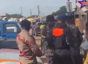 Image of NPP agent being arrested