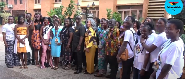 Members of the Akwabaa Club pose for a picture at the launch