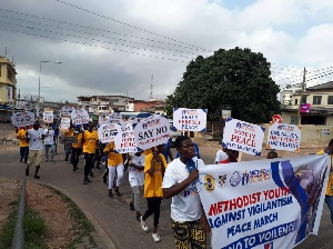 The Methodist Youth Against Vigilantism embarked on a peace march