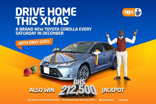 Brand new Toyota corolla and GHS 212,500 jackpo