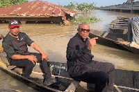 Peter Obi during a visit to flood victims