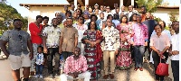 Ghana's High Commissioner to Australia,Nii Adjei (M) in a pose with Ghanaians living in Canberra